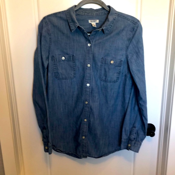Blue chambray button down - Picture 1 of 2